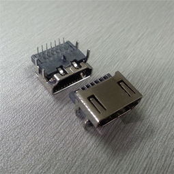 防富士康hdmi19pin连接器母座,三排插板带定位柱